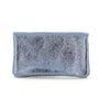 Portefeuille pochette passeport cuir isiré Bleu Made in Italy