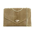 Made in Italy Sac bandoulière chaîne cuir femme croco taupe