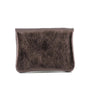 Vue 2 du Porte-monnaie femme cuir italien irisé 041 Chocolat par Made in Italy.