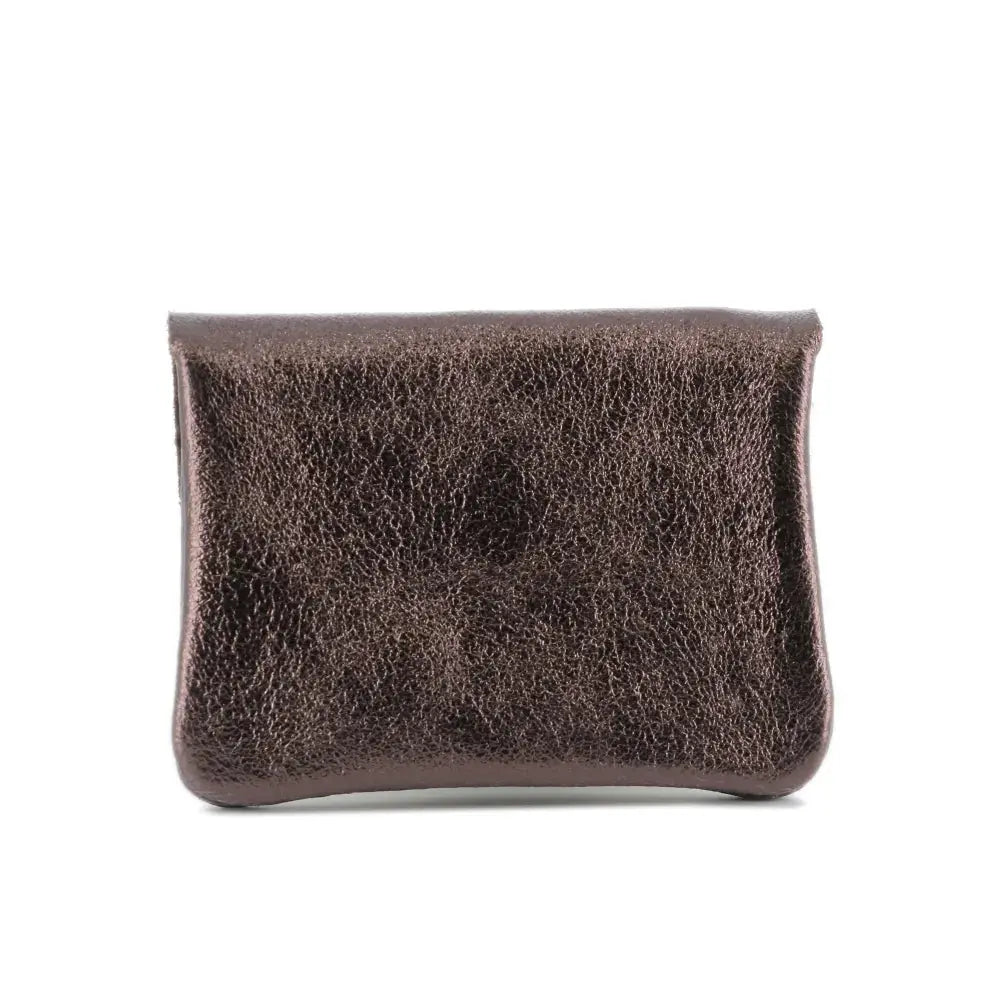 Porte-monnaie femme cuir italien irisé 041 Chocolat