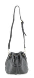 Made in Italy Sac seau à bandoulière femme cuir noir