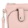 Vue 5 du Pochette bandoulière téléphone femme rose en cuir synthétique par Flora & co.