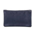 Portefeuille pochette passeport cuir isiré Bleu Marine Made in Italy