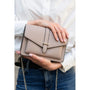 Flora & co Sac double bandoulières chaîne à magnétique beige