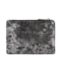 Flora & co Pochette femme suédine irisé gris argent