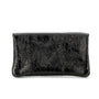 Portefeuille pochette passeport cuir isiré Noir Made in Italy