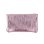 Portefeuille pochette passeport cuir isiré Rose Made in Italy