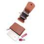 Vue 4 du Pochette téléphone bandoulière femme camel en cuir synthétique par Gallantry.