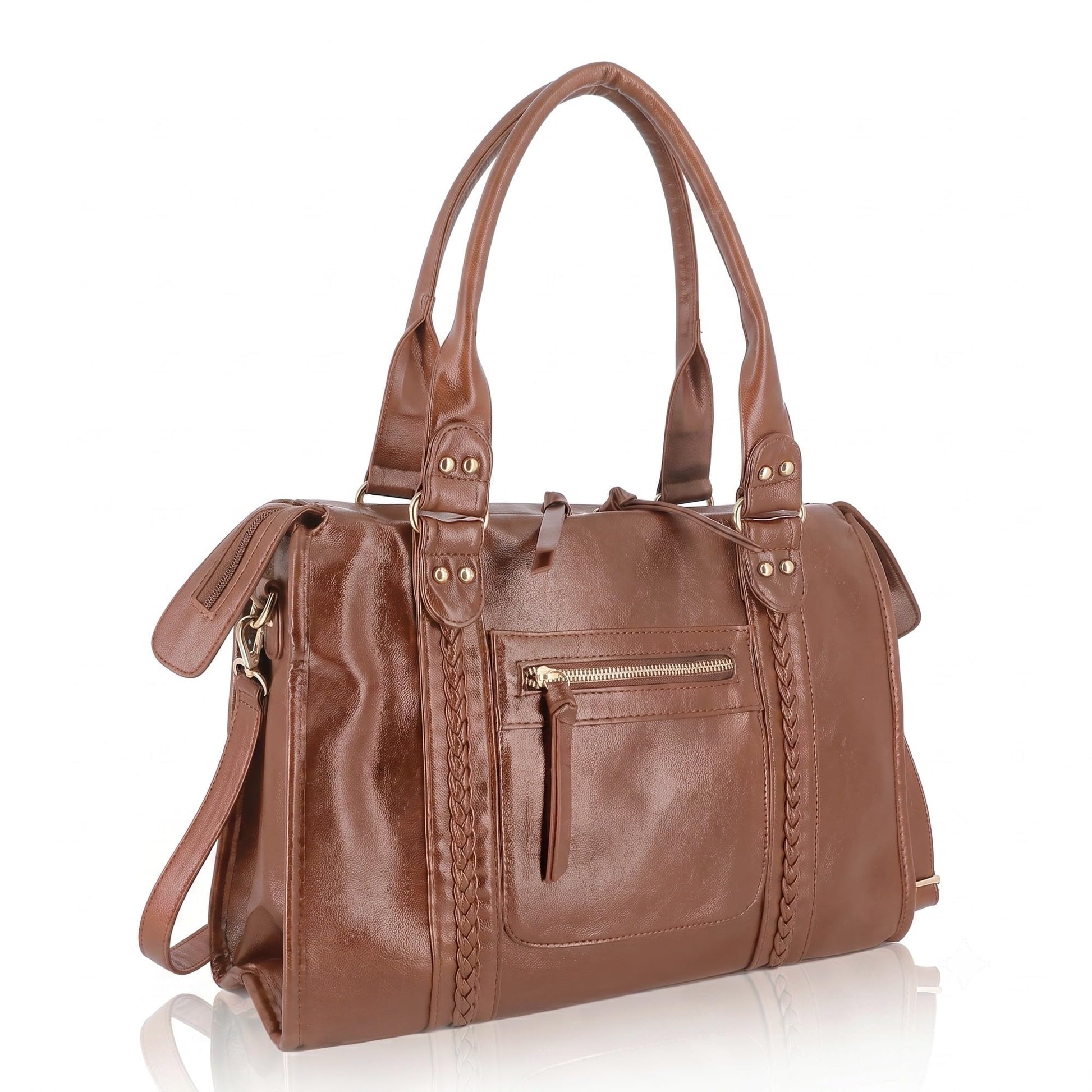 Grand Sac Bowling Femme Cours Smilicuir Camel