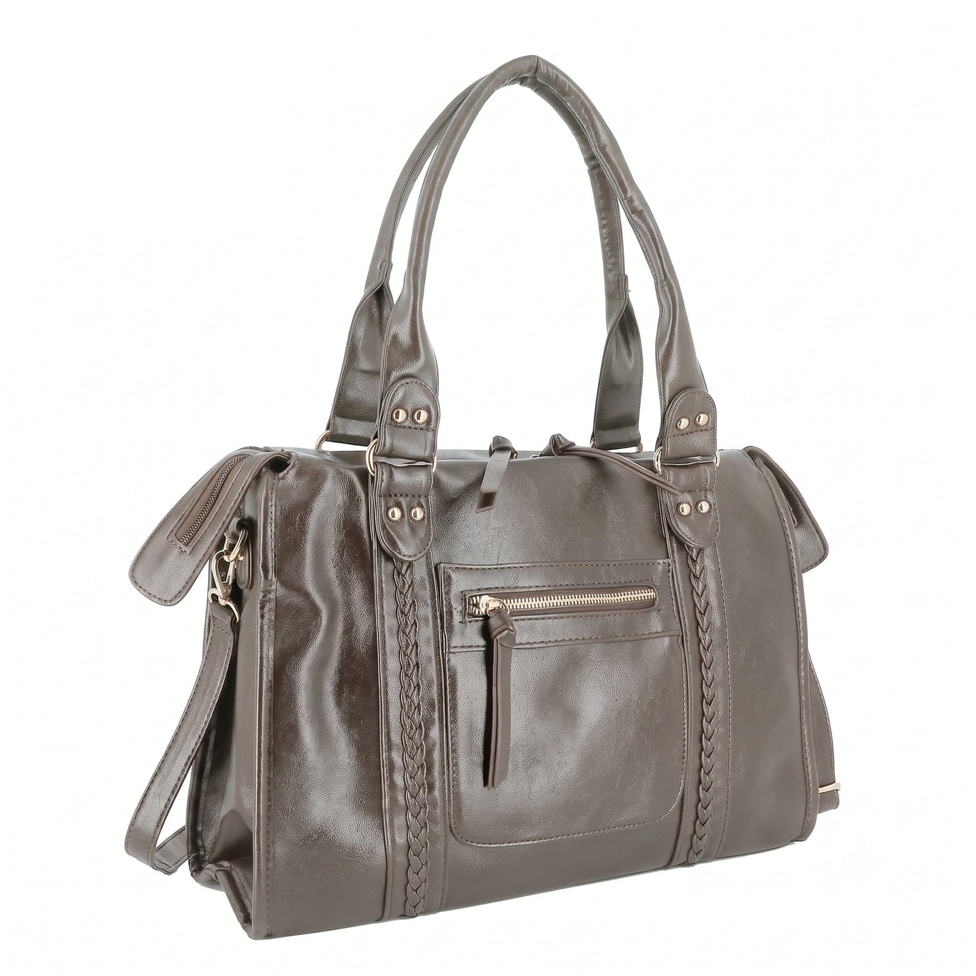 Grand Sac Bowling Femme Cours Smilicuir Taupe