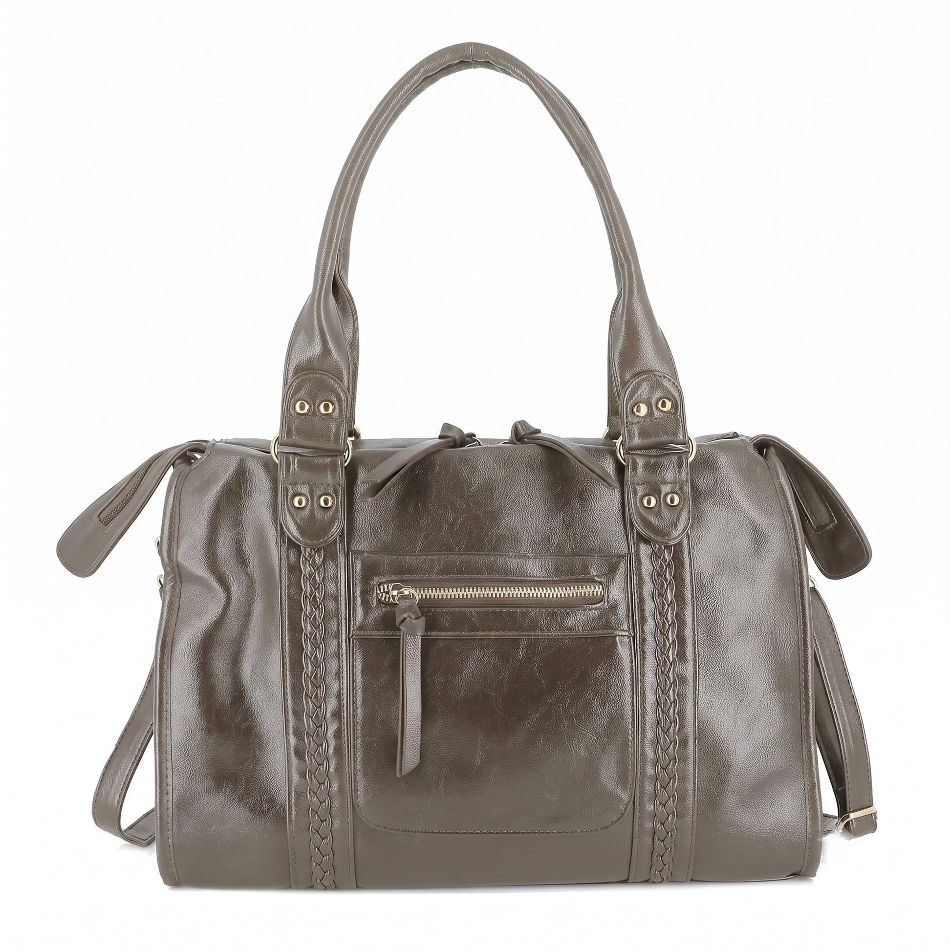 Grand Sac Bowling Femme Cours Smilicuir Taupe