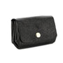 Vue 2 du Porte-monnaie cuir souple irisé 04 noir par Made in Italy.