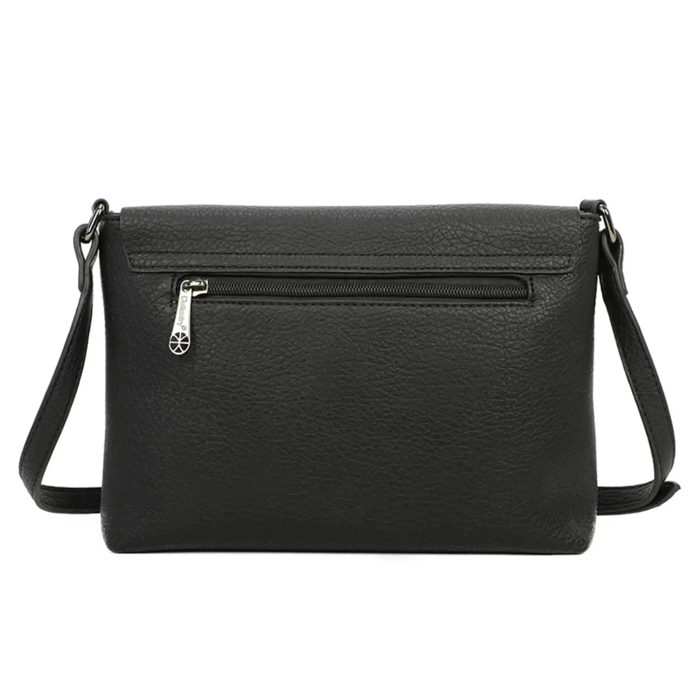 Gallantry Sacoche bandoulière femme multipoche noir