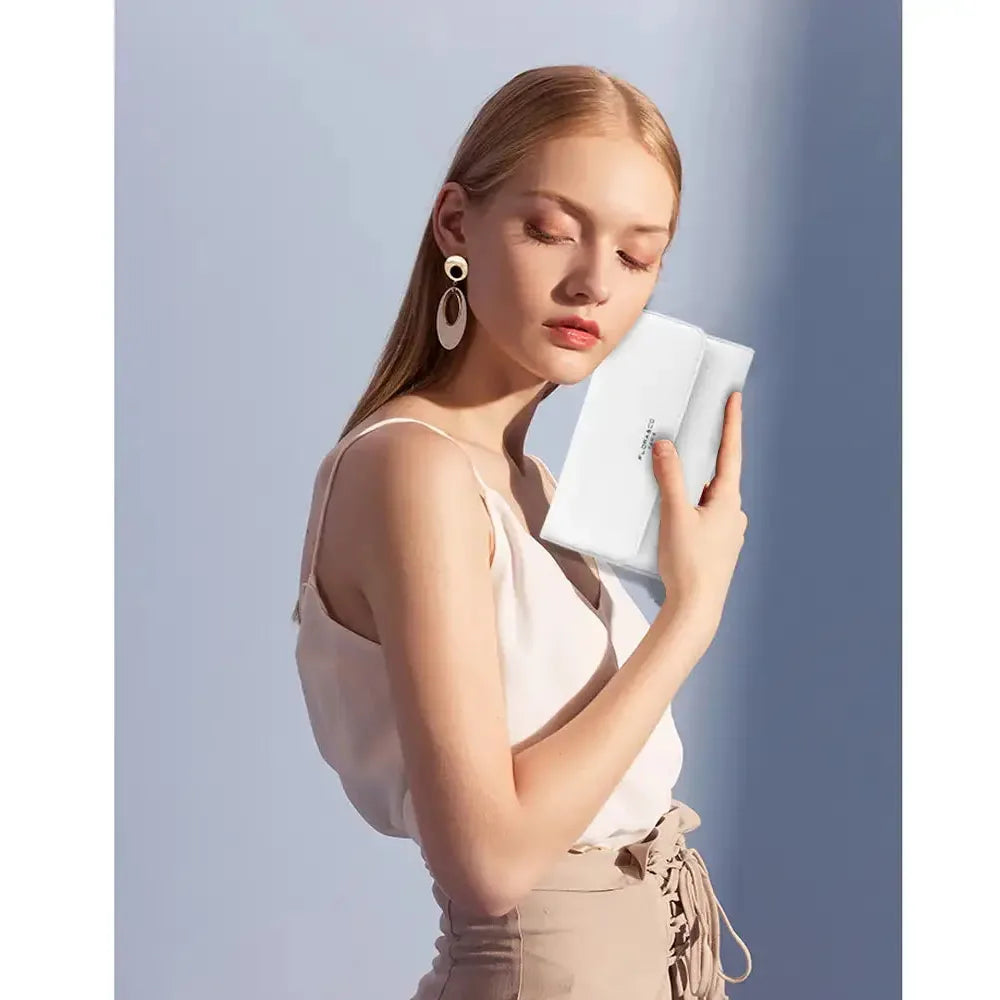 Flora & co Portefeuille chéquier femme souple blanc