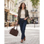 Sac cabas bowling femme cuir synthétique chocolat - vue 3 | Crocochic