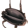 Sac cabas bowling femme cuir synthétique chocolat - vue 6 | Crocochic
