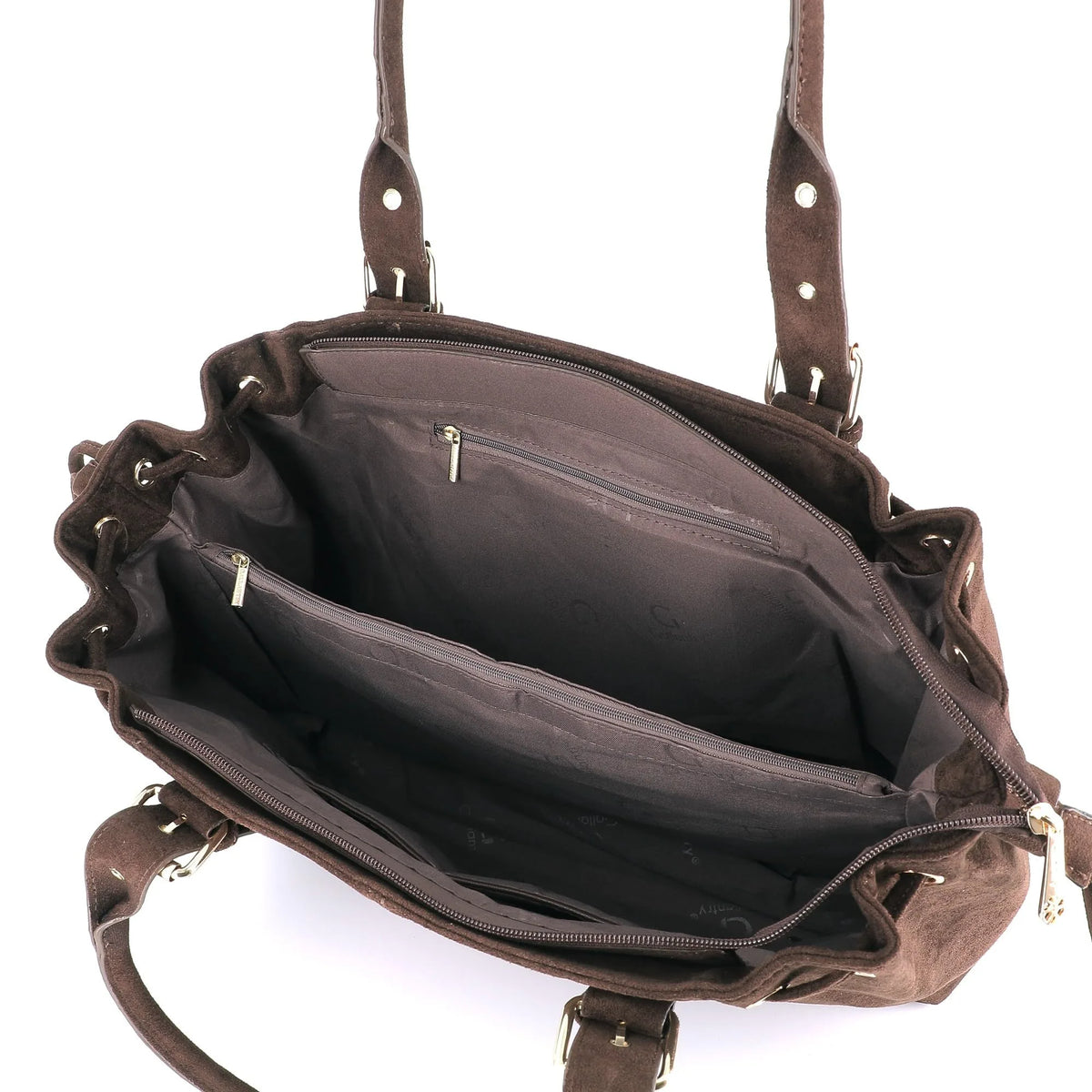 Sac cabas bowling femme cuir synthétique chocolat - vue 6 | Crocochic