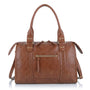 Sac cabas bowling femme similicuir camel - vue principale | Flora & co