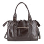Sac cabas bowling femme cuir synthétique chocolat - vue principale | Flora & co