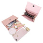 Vue 2 du Pochette bandoulière chaîne femme rabat rose en cuir synthétique par Gallantry.