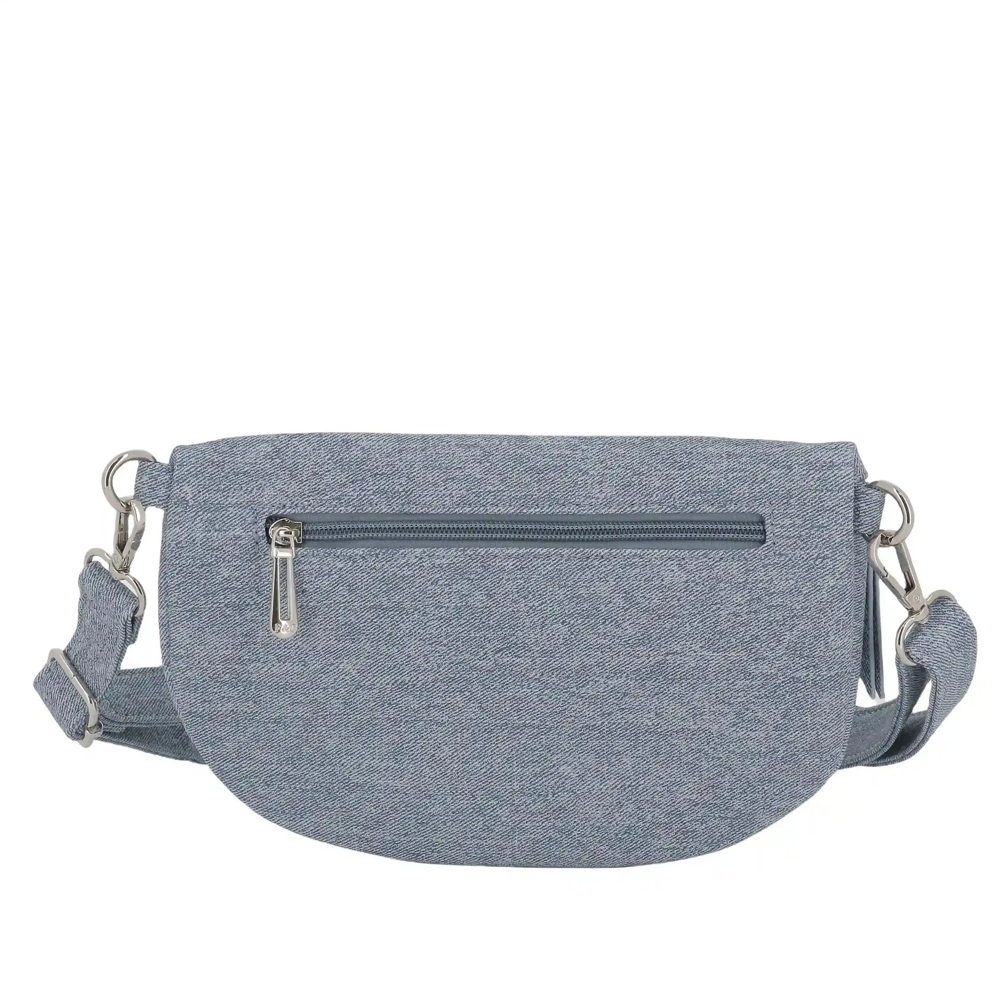 Flora & co Sac banane bandoulière en denim bleu clair