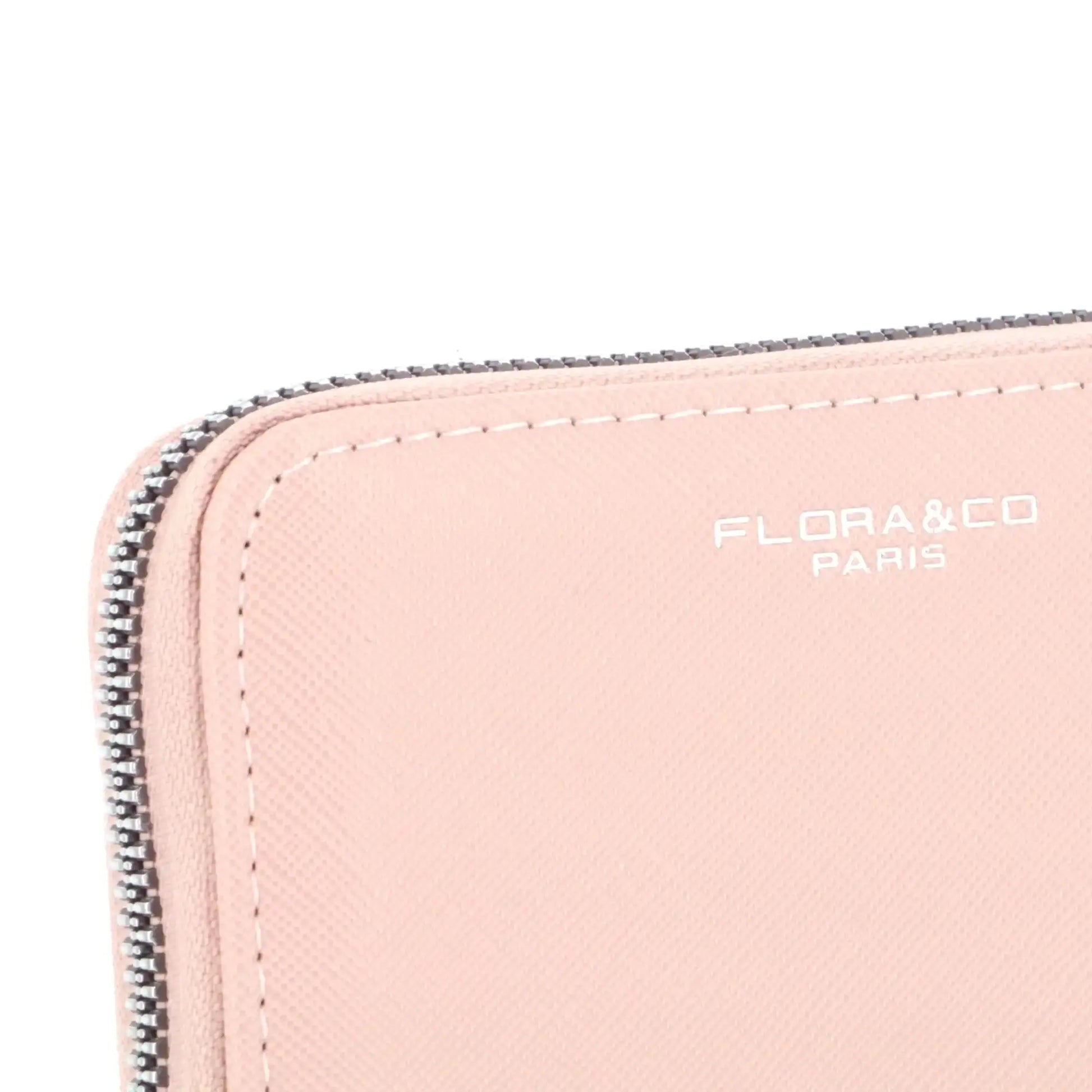 Flora & co Portefeuille porte-carte femme saffiano rose