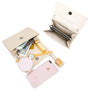 Vue 6 du Pochette bandoulière chaîne femme rabat beige en cuir synthétique par Gallantry.