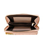 Vue 3 du Pochette téléphone femme croco tout-en-un rose synthétique par Gallantry.