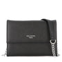 Vue princ. du Pochette bandoulière chaîne femme rabat noir en cuir synthétique par Gallantry.