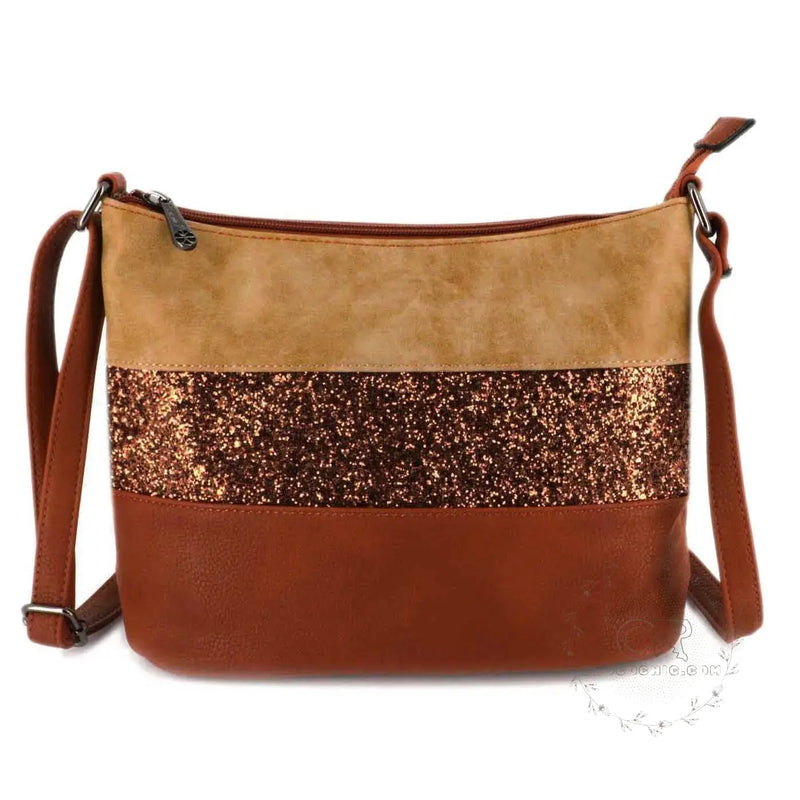 Gallantry sac bandoulière paillettes femme multicolore marron