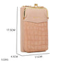 Vue 2 du Pochette téléphone femme croco tout-en-un rose synthétique par Gallantry.