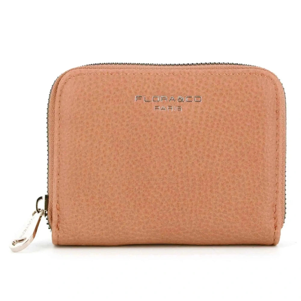 Flora & co Portefeuille monnaie femme souple camel