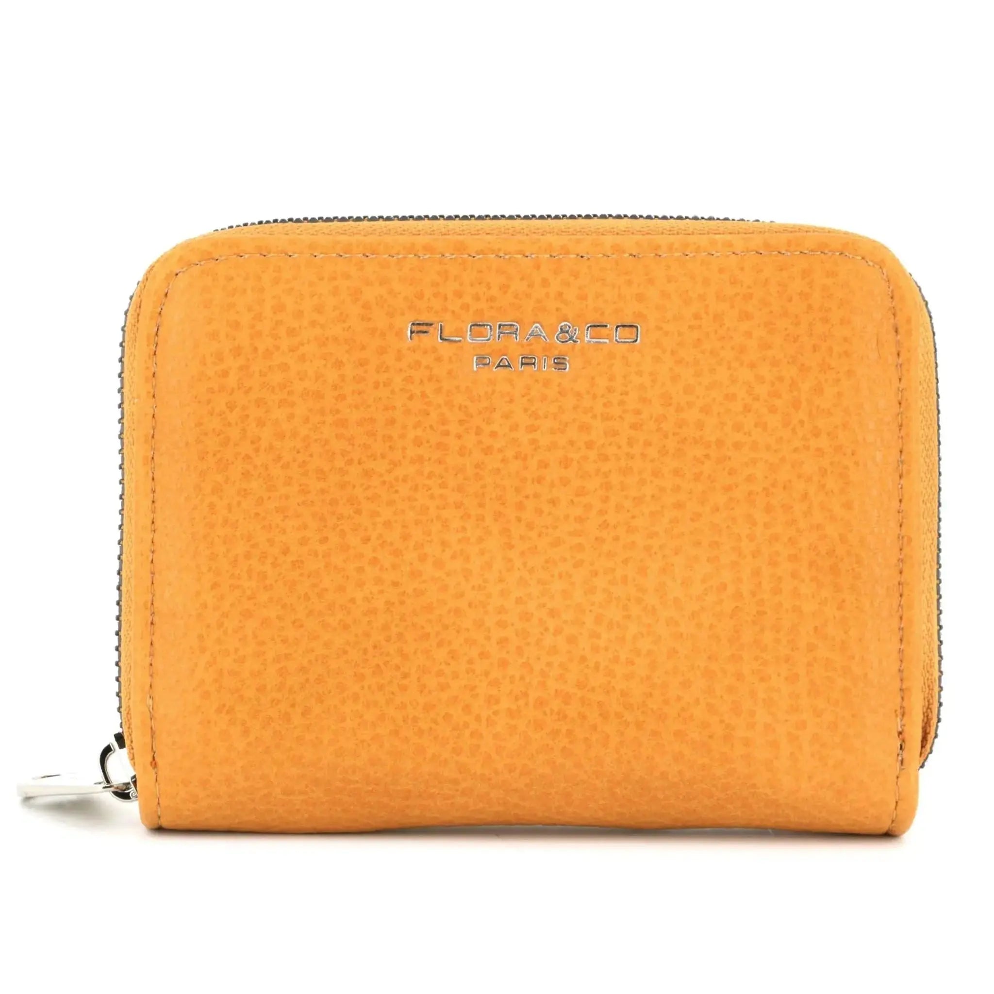 Flora & co Portefeuille monnaie femme souple moutarde