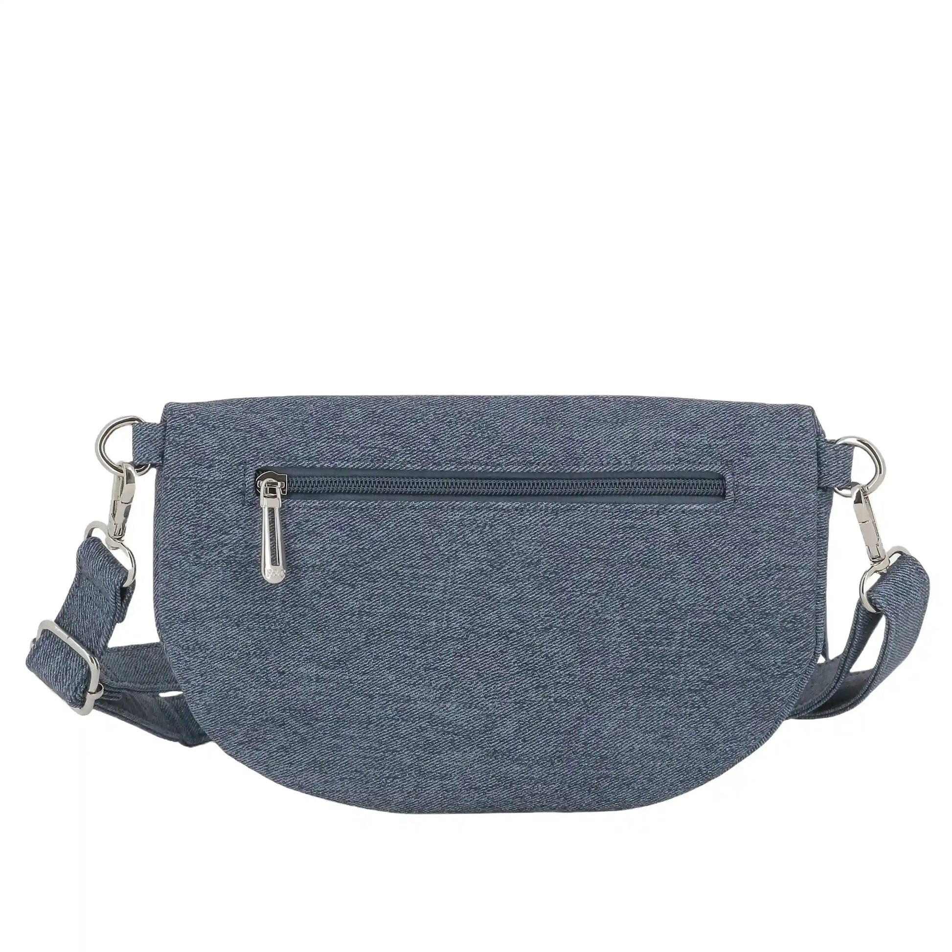 Flora & co Sac banane bandoulière en denim bleu