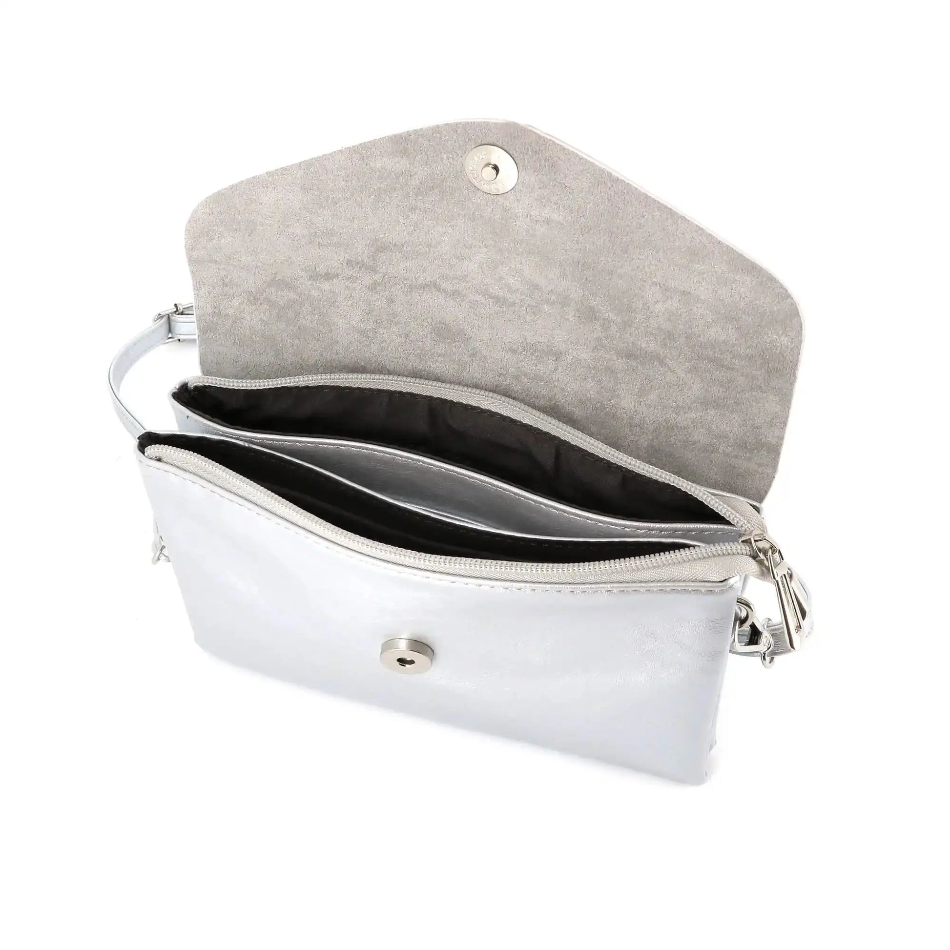 Flora & co Sac bandoulière femme irisé souple argent