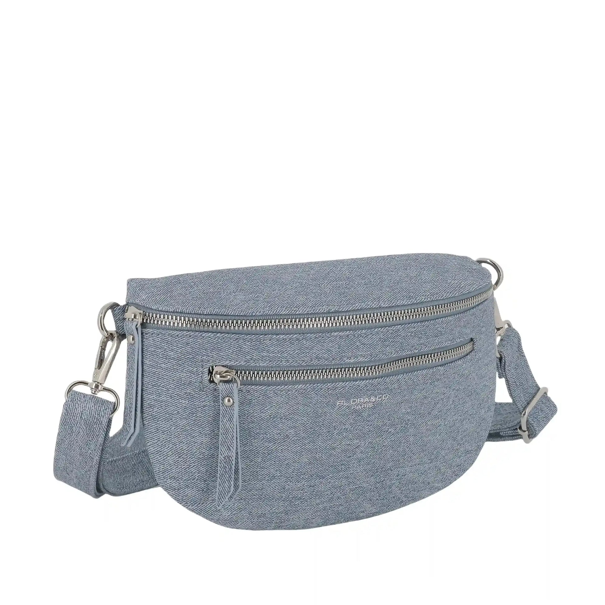 Flora & co Sac banane bandoulière en denim bleu clair