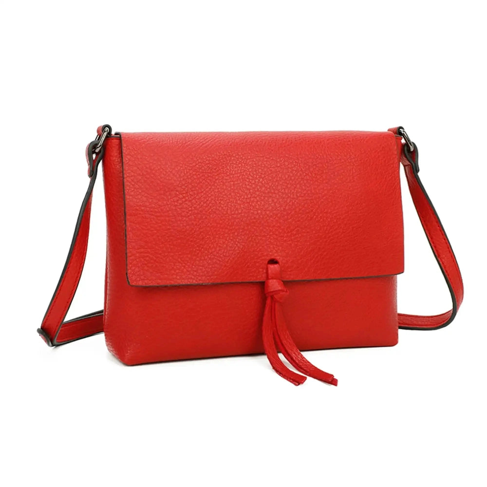 Gallantry Sacoche bandoulière femme multipoche rouge