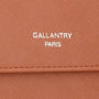 Vue 4 du Pochette bandoulière chaîne femme rabat camel en cuir synthétique par Gallantry.