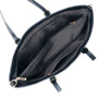 Vue 2 du Grand sac à main cours femme bleu marine en cuir synthétique par Flora & co.