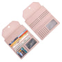 Gallantry Portefeuille long femme tri-pli matelassé vieux rose