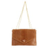 Made in Italy Sac bandoulière chaîne cuir femme croco camel