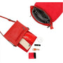 Gallantry Sacoche bandoulière femme multipoche rouge
