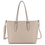 Sac cabas femme cuir synthétique taupe - vue principale | Flora & co
