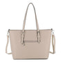 Sac cabas femme cuir synthétique taupe - vue 3 | Flora & co