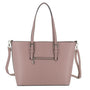 Sac cabas femme cuir synthétique rose - vue 3 | Flora & co