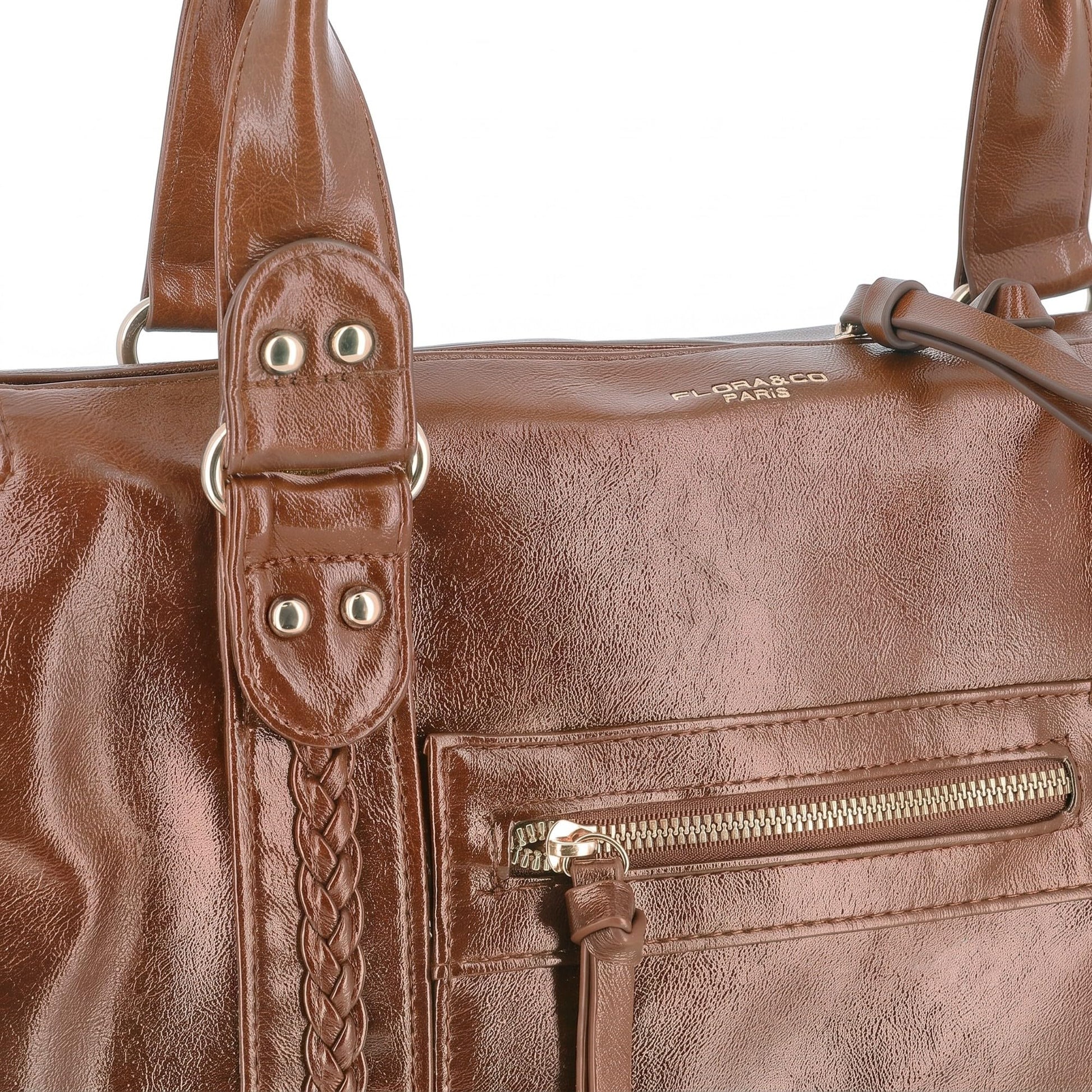 Grand Sac Bowling Femme Cours Smilicuir Camel