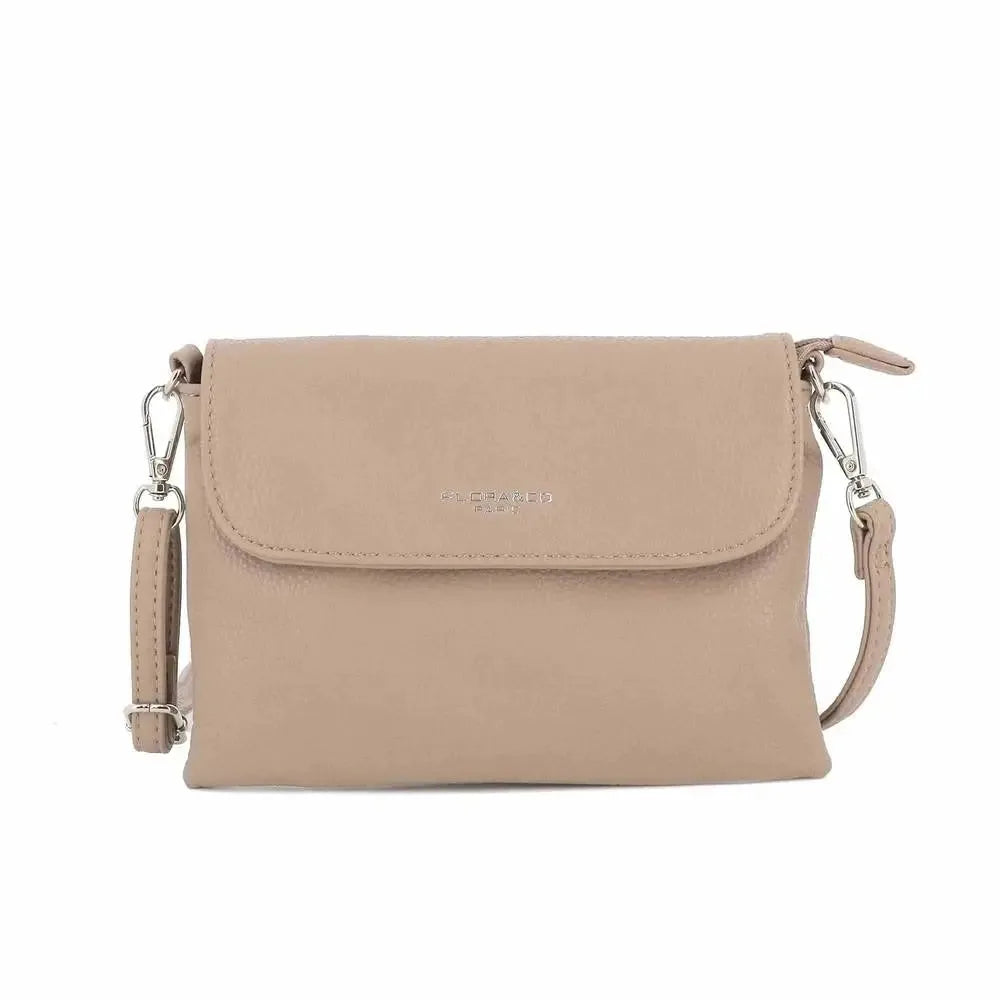 Sac Bandoulière Souple Beige Taupe Flora & co