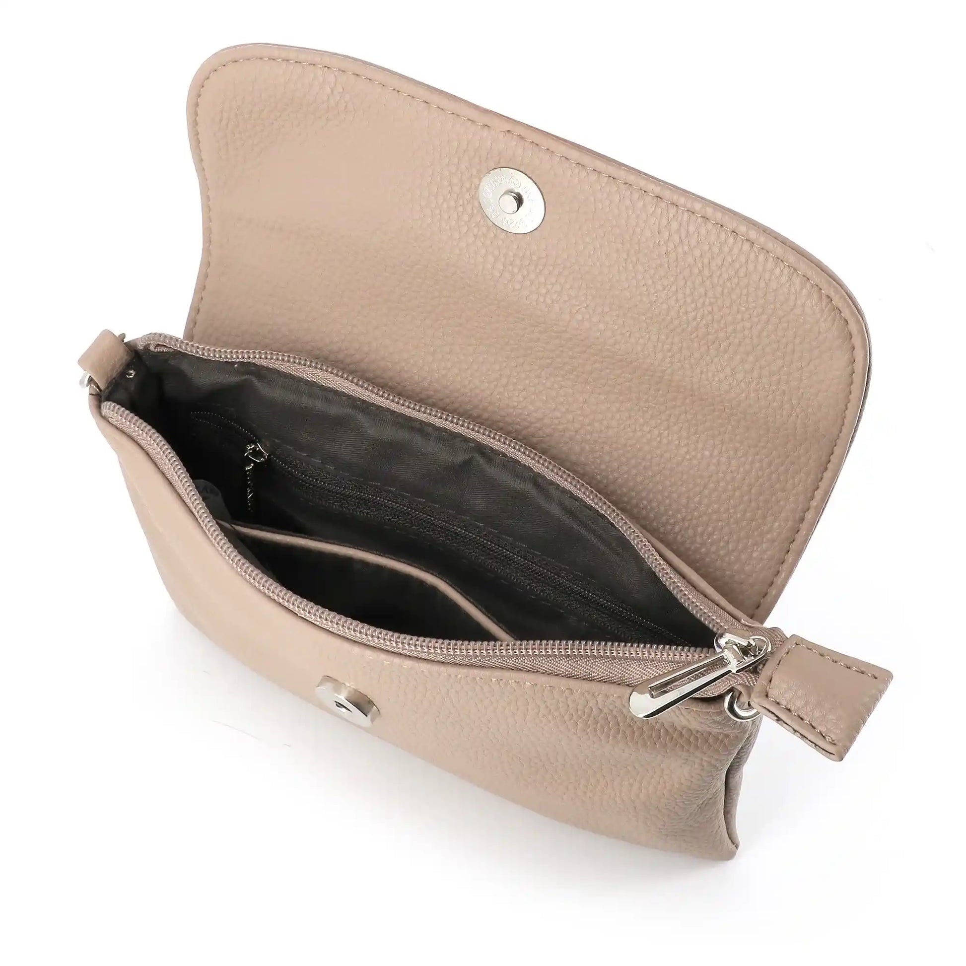 Mini soft taupe beige women's shoulder bag