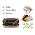Flora & co Portefeuille monnaie femme souple taupe