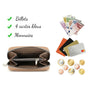 Flora & co Portefeuille monnaie femme souple taupe